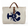 IVY LOBSTER CANVAS TOTE NATURAL/NAVY